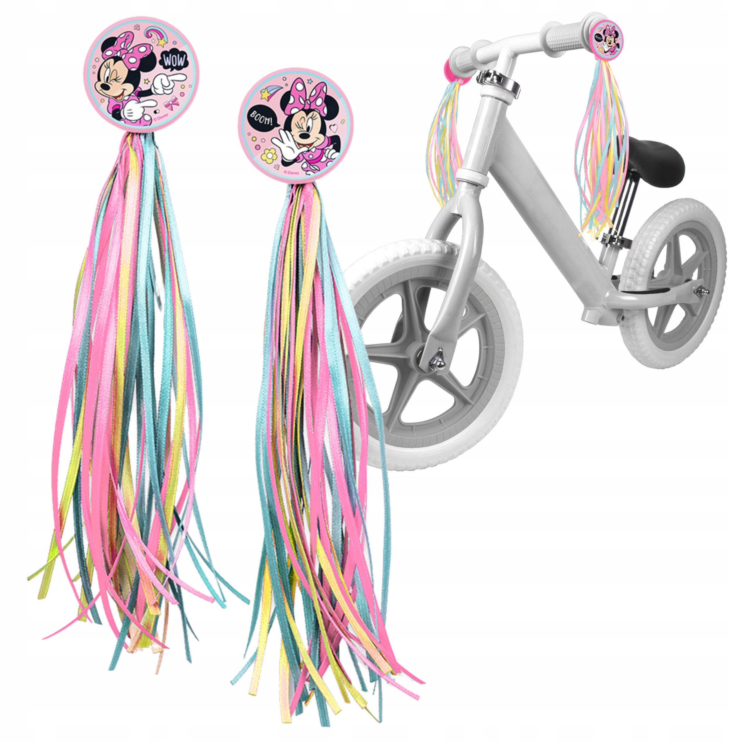 WSTĄŻKI NA KIEROWNICĘ ROWER DLA DZIECI ROWEREK HULAJNOGĘ MYSZKA MINNIE