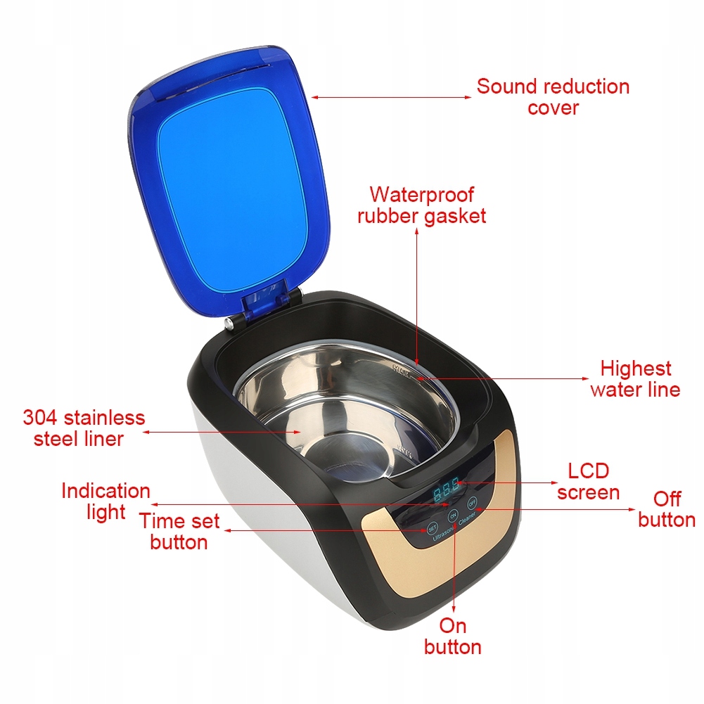 ULTRADZWIEKOWA MYJKA KOSMETYCZNY 750ML STERYLIZATO EAN 700000334531