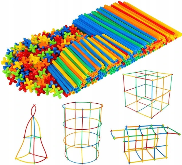 SŁOMKI KONSTRUKCYJNE KLOCKI KUFEREK DUŻY ZESTAW KREATYWNY 800 elem. EAN (GTIN) 5903839600630