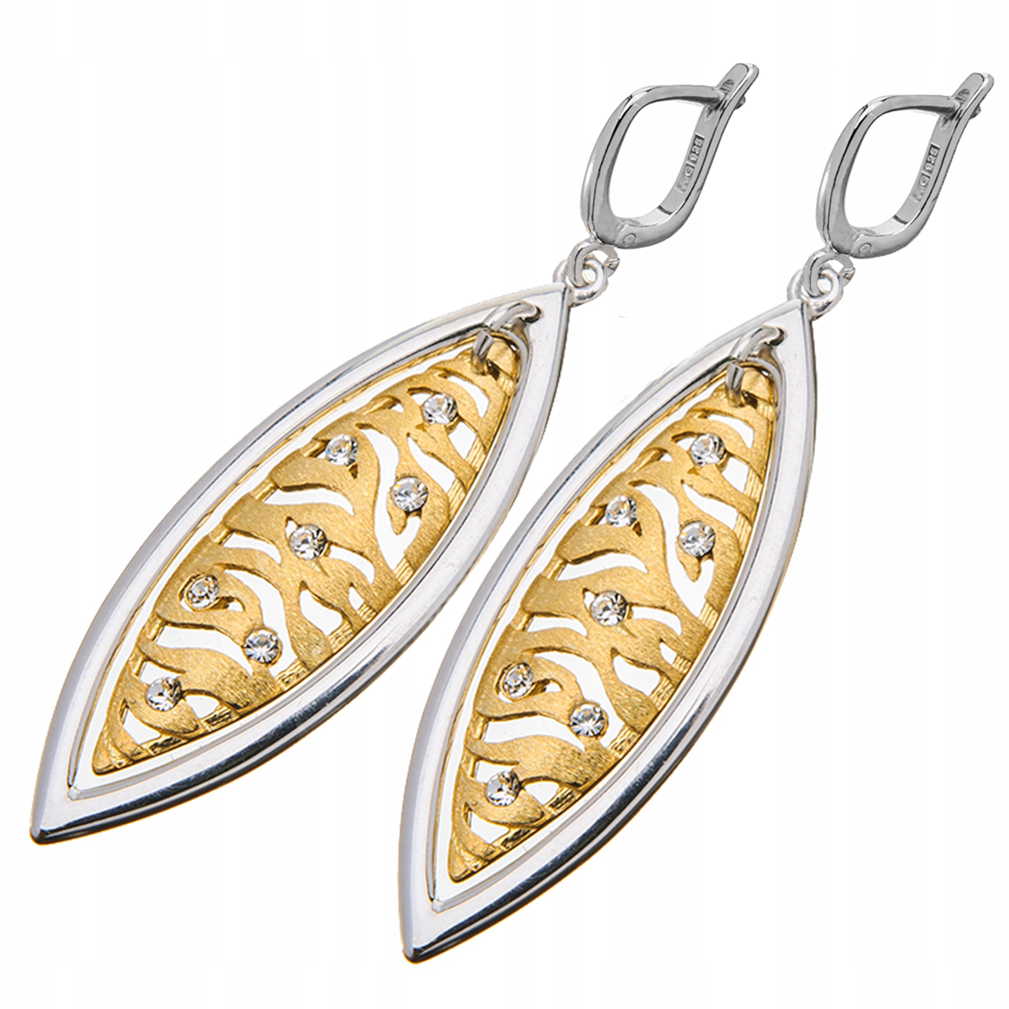 Dlouhé Zlaté Dámské Náušnice S Anglickým Zapínáním