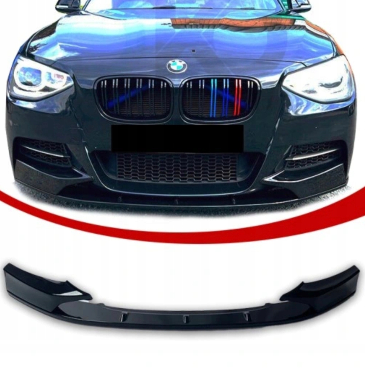 Bmw F20 F21 Přední Krytka Nárazníku Spoiler Přední Černá Lesklá