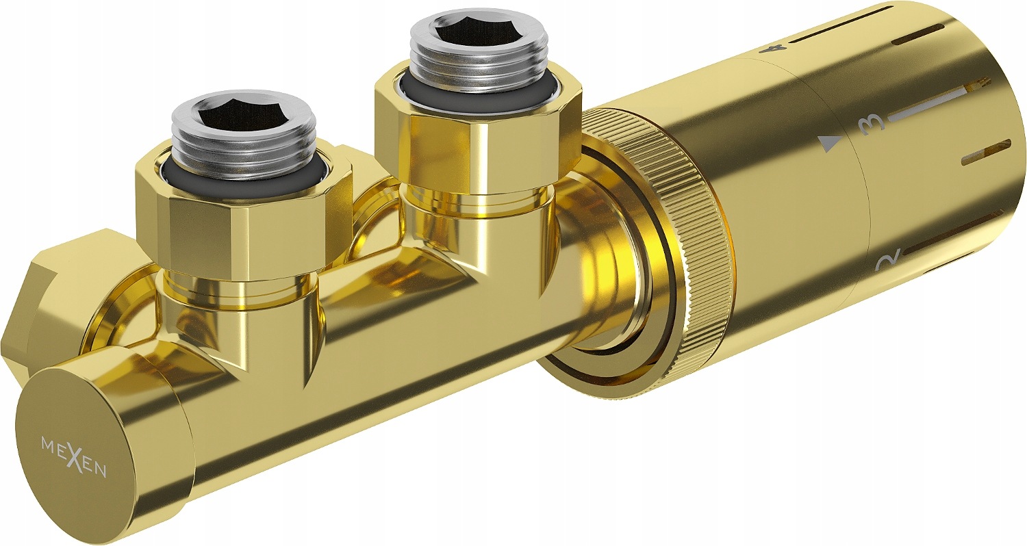 Mexen G05 Termostatická Rohová Sada Duplex DN50 Zlatá