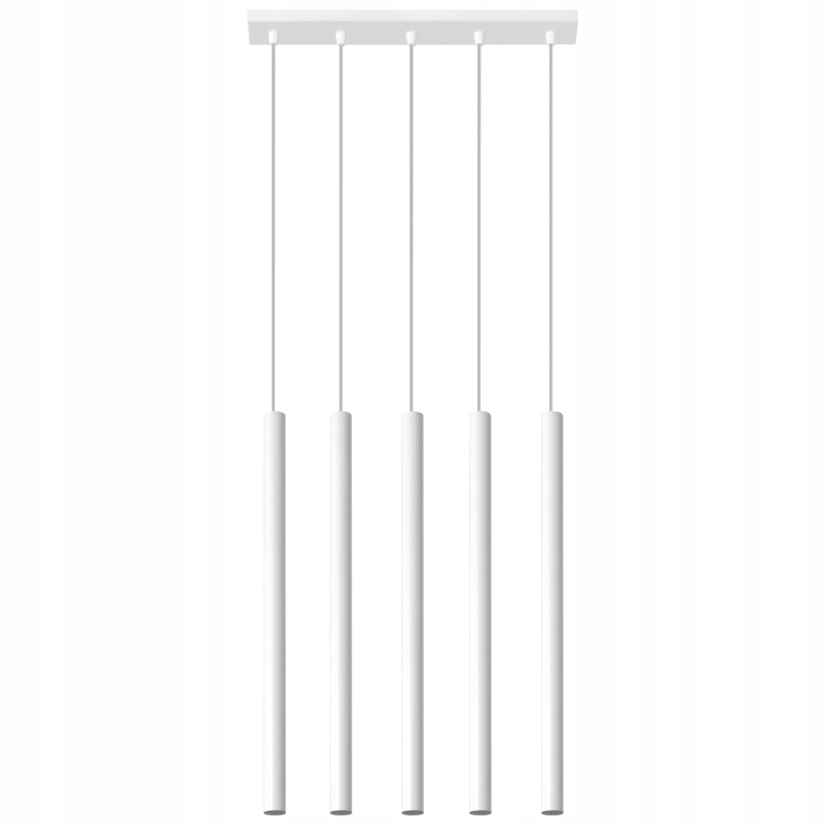 Závesná stropná lampa Tuba 5x G9 Zwis Tubularna Biela Pastelo Sollux