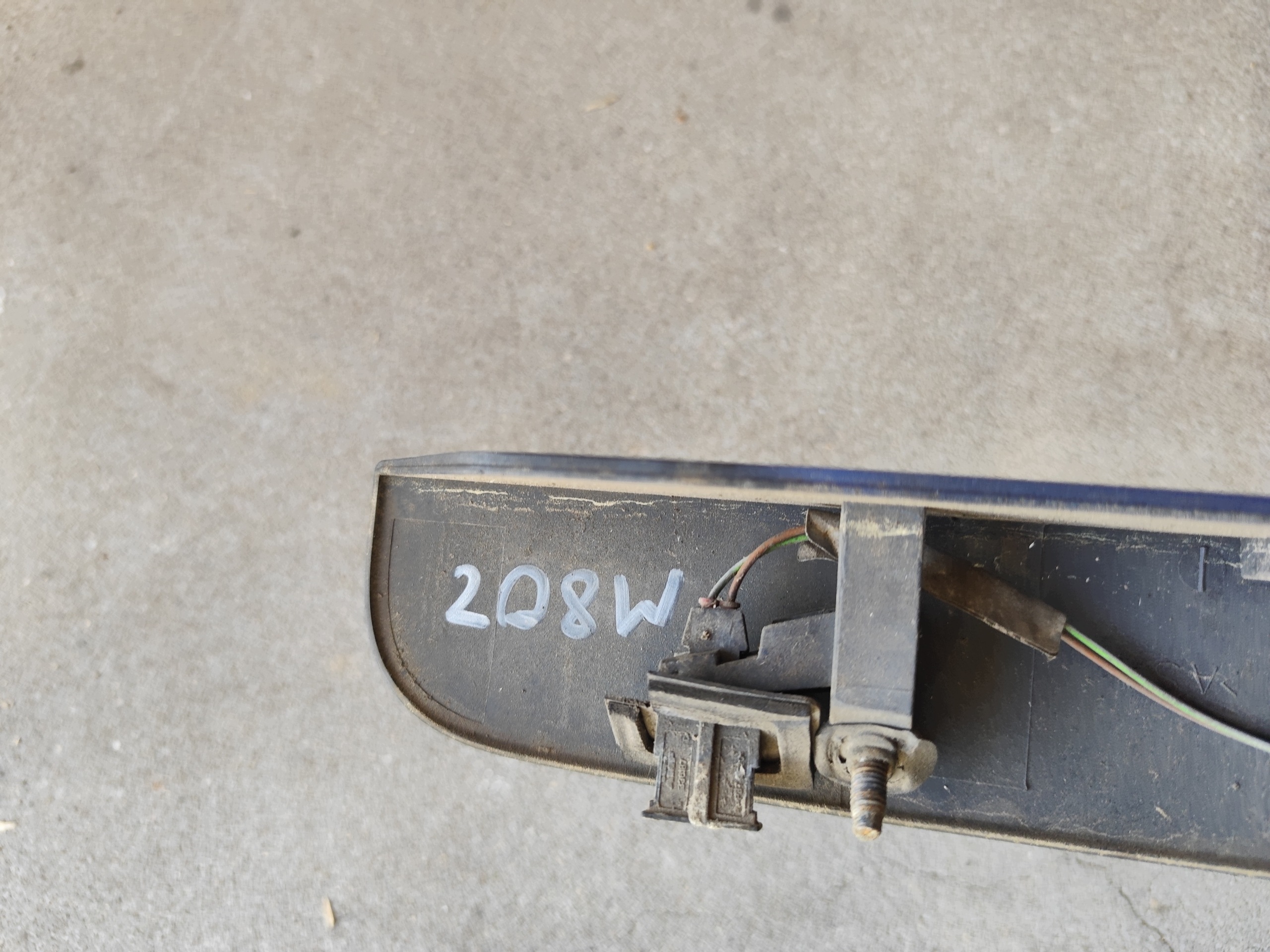 VW T5 cap moulding number plate light trunk door blue