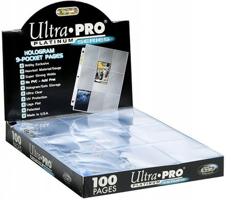 UltraPro Ultra Pro Platinum 9 Pocket Page 100 szt. (strony A4 do albumów)
