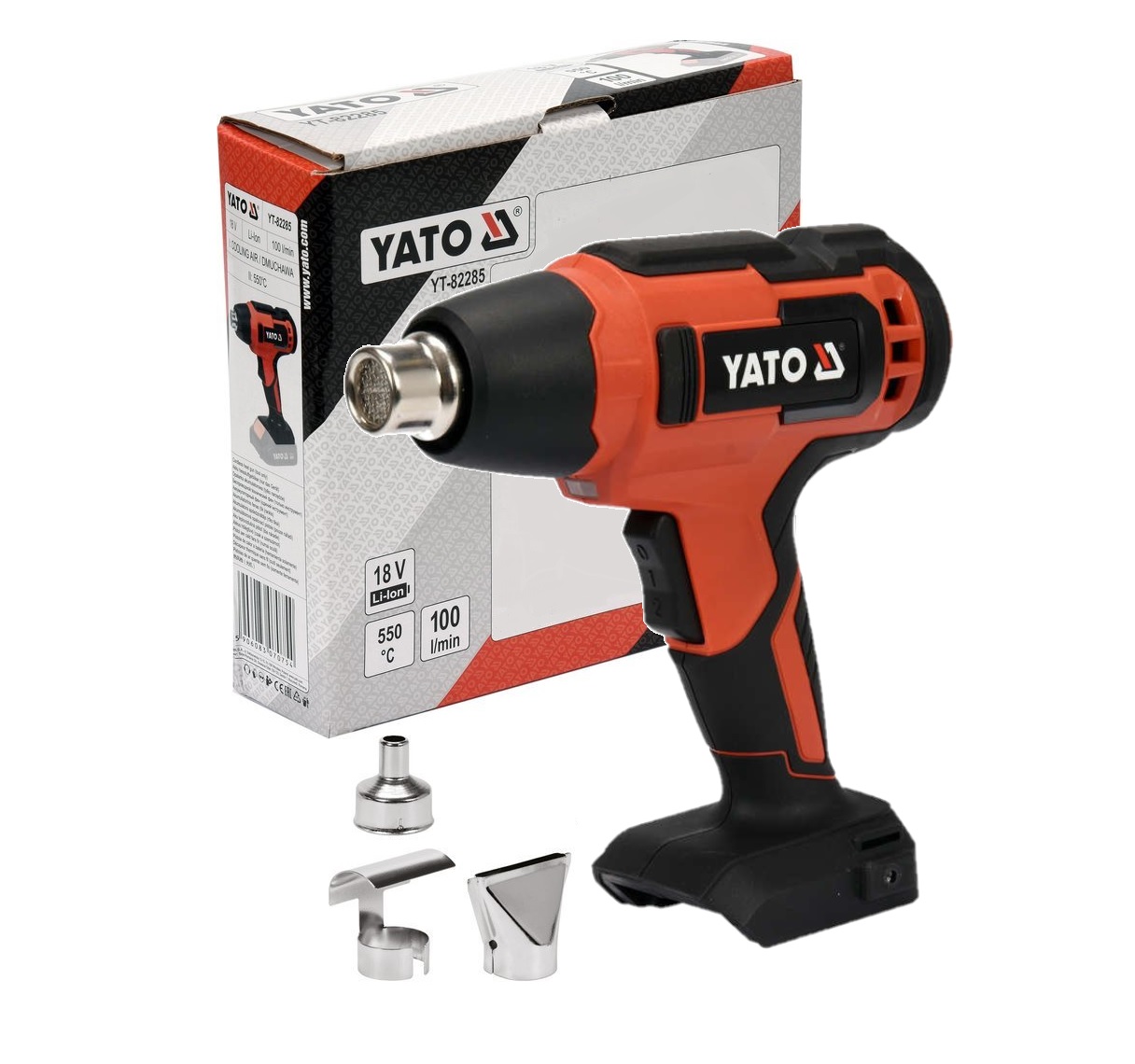 Horkovzdušná Pistole S Tělem (body) Bez Akumulátoru Yato YT-82285