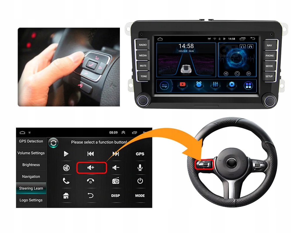 RADIO NAWIGACJA SKODA OCTAVIA II SUPERB RAPID GPS Model RS-404Q
