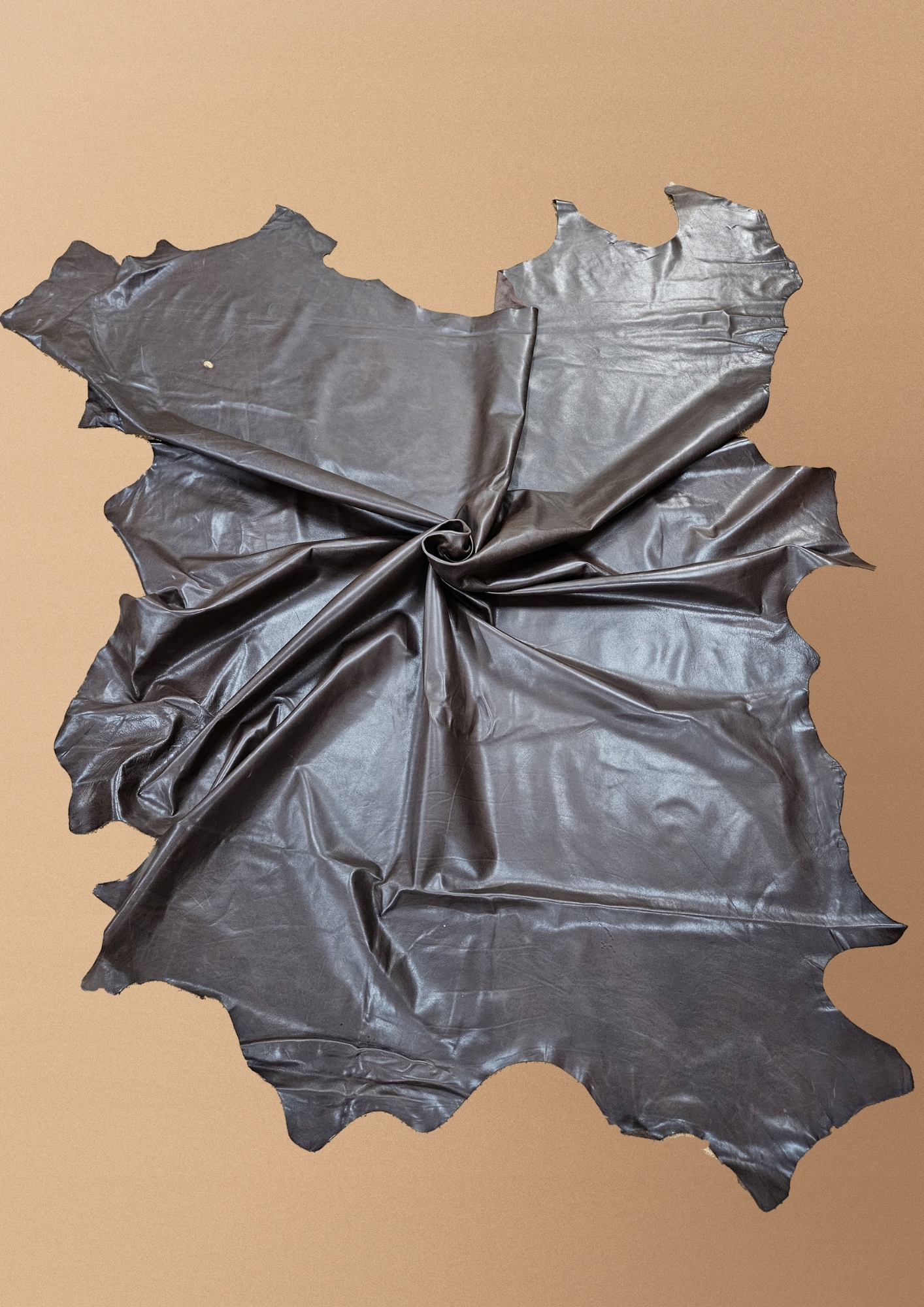 Přírodní hovězí kůže lícová 3,67 m2 hnědá tloušťka 1 mm