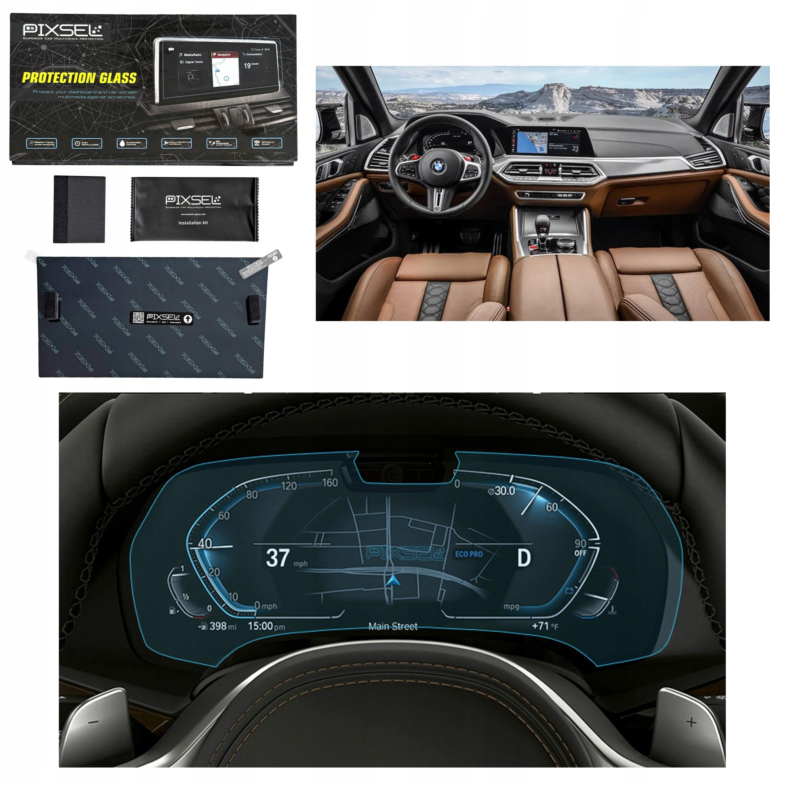 Antyodciskowe Matowe Szkło Ochronne Bmw X6-14.2“ 2019-2022 G06