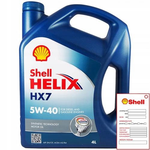

Shell Helix HX7 Sn/cf A3/B4 5W40 4L zawieszka