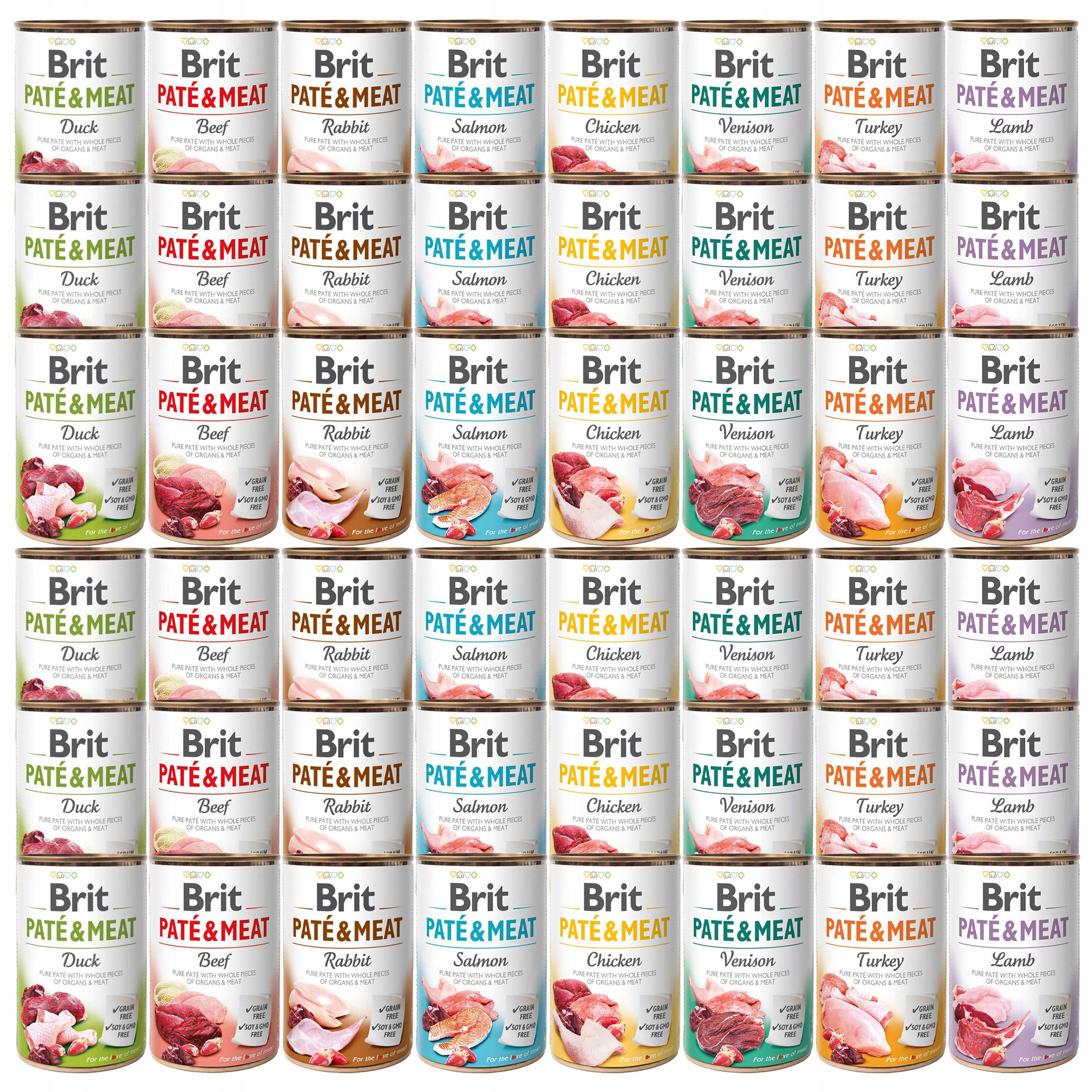 Levně Brit Pate & Meat Mix Chutí krmivo pro psa mokrá konzerva 48 x 400 g bez obilovin