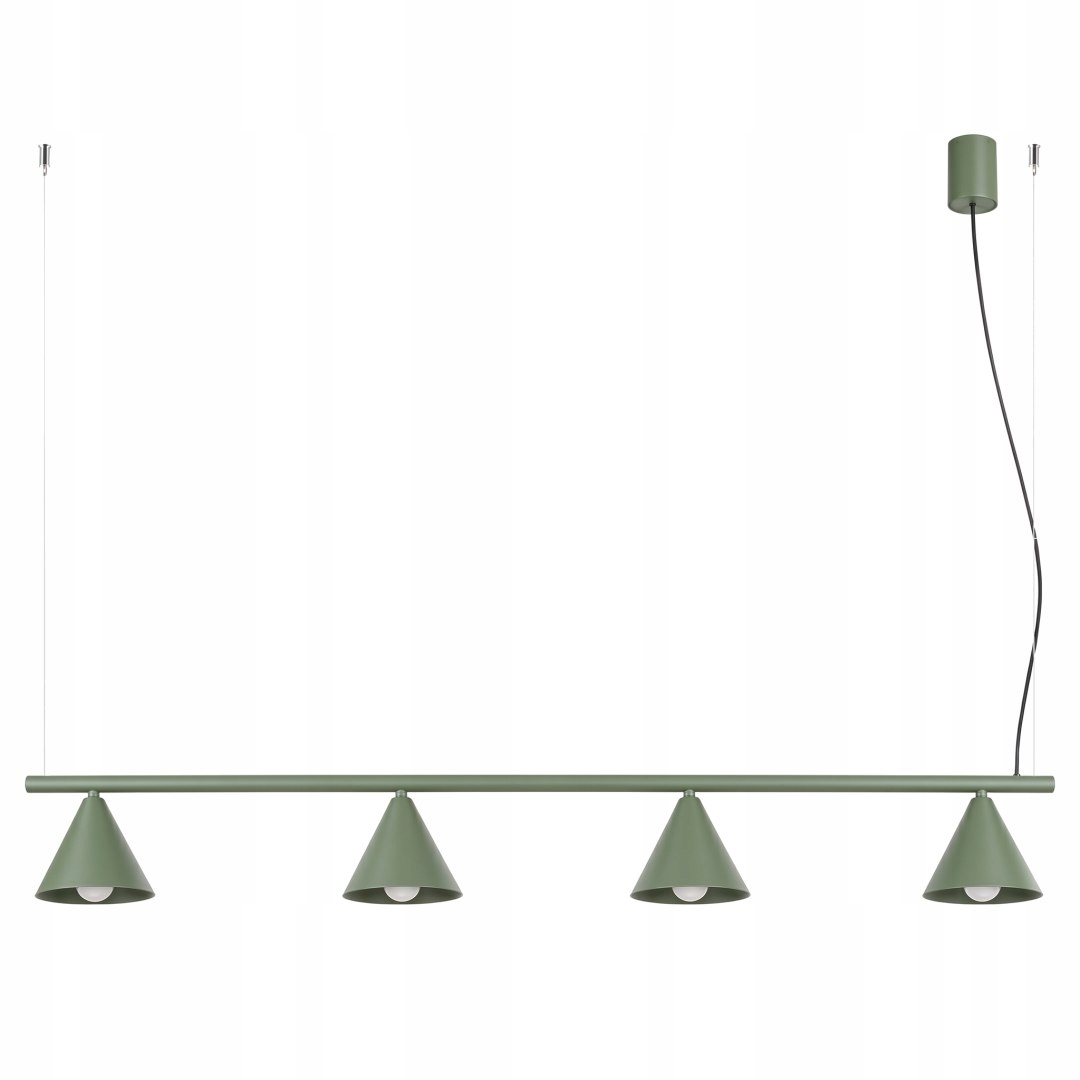 Sollux Lighting Żyrandol Nox 4L zielona oliwka