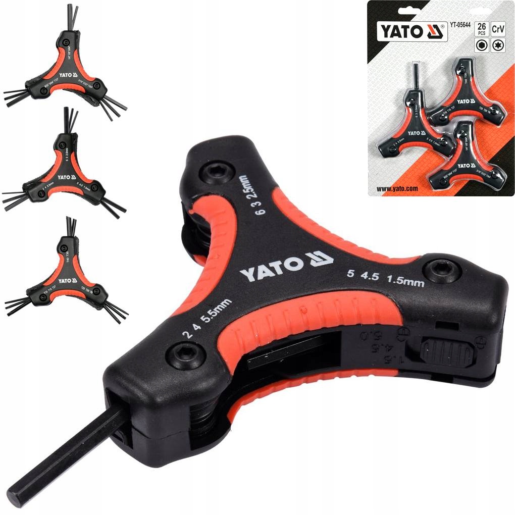 

Yato Klucze Imbusowe Hex Torx Imbus Składane 26SZT