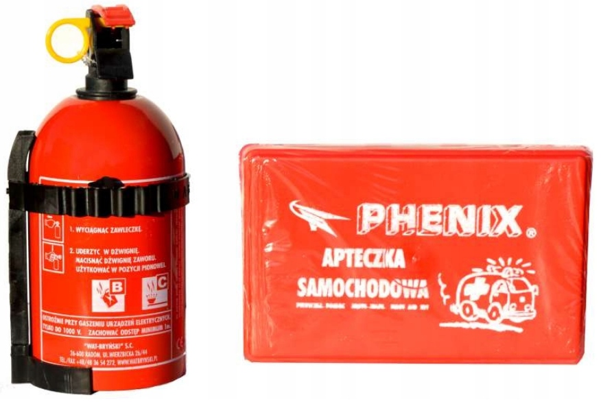 ZESTAW GAŚNICA SAMOCHODOWA 1KG + APTECZKA GRATIS