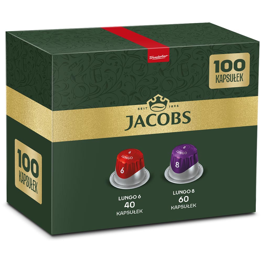 Kapsułki Jacobs do Nespresso(r)* Lungopack, lungo 6, 8 zestaw 90+10