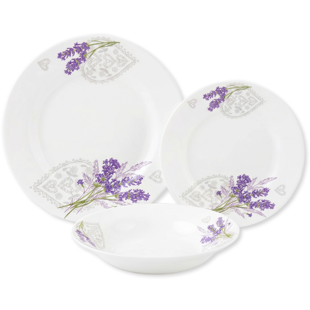Komplet Jídelní Servis Talíře 18el 6 Osob vzor levandule Jako Dárek