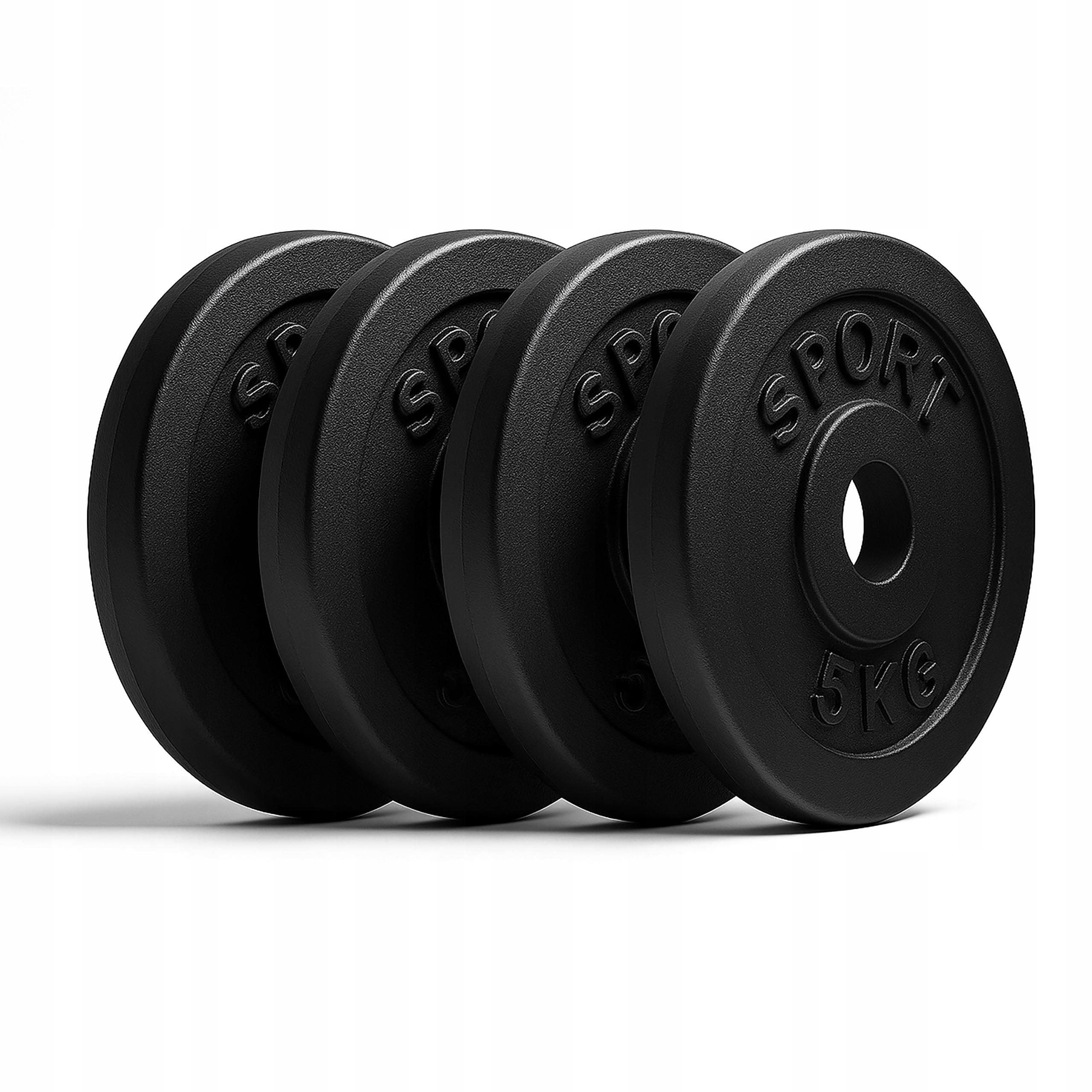 Obciążenie żeliwne 4x5kg talerz 28mm zestaw 20kg