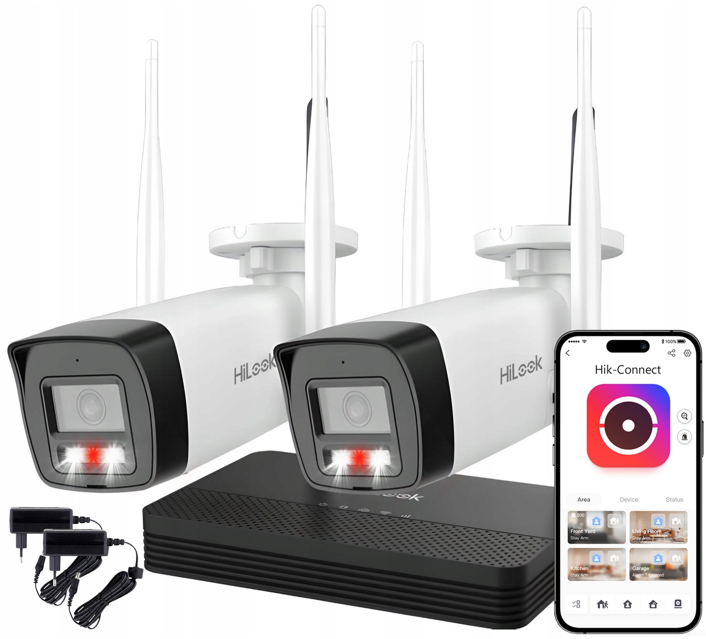 Sada na monitorovanie WiFi 2 kamier 4MPX 2K+ s rekordérom Nvs EasyLink