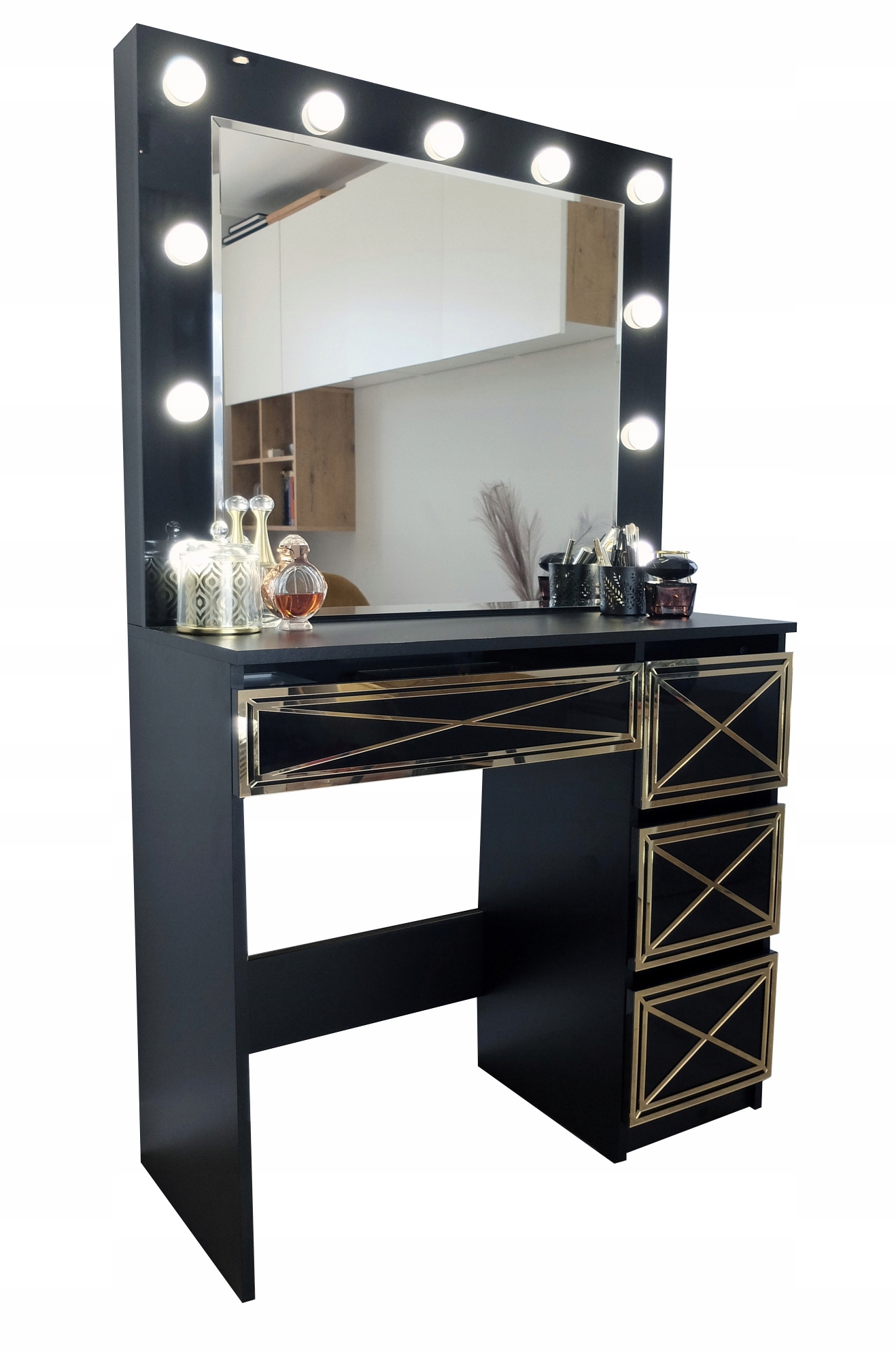 TOALETKA DO MAKIJAŻU WIZAŻU Z OŚWIETLENIEM LUSTRO