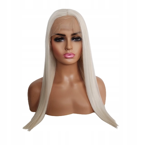 Paruka Lace Front platinová Blond 55 cm čepička Bonus