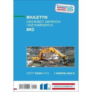 Sekocenbud Biuletyn cen robót ziemnych BRZ 1/2024