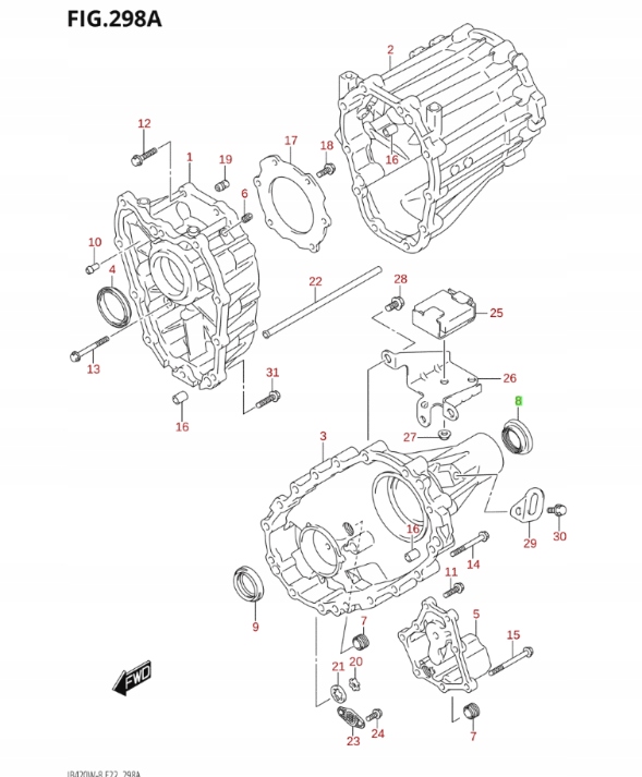 SUZUKI OE USZCZELNIACZ SKRZYNI REDUKTORA GRAND VITARA II 40x70.2x20.3 Rodzaj skrzyni Brak informacji