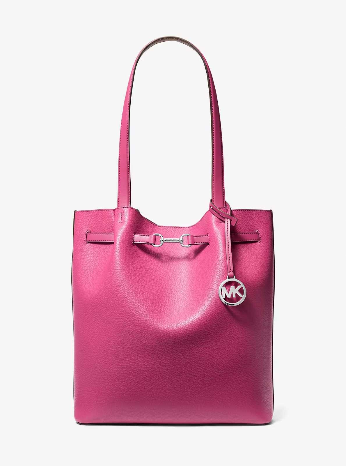Michael Kors dámská kožená velká kabelka Carson Large Pebbled růžová