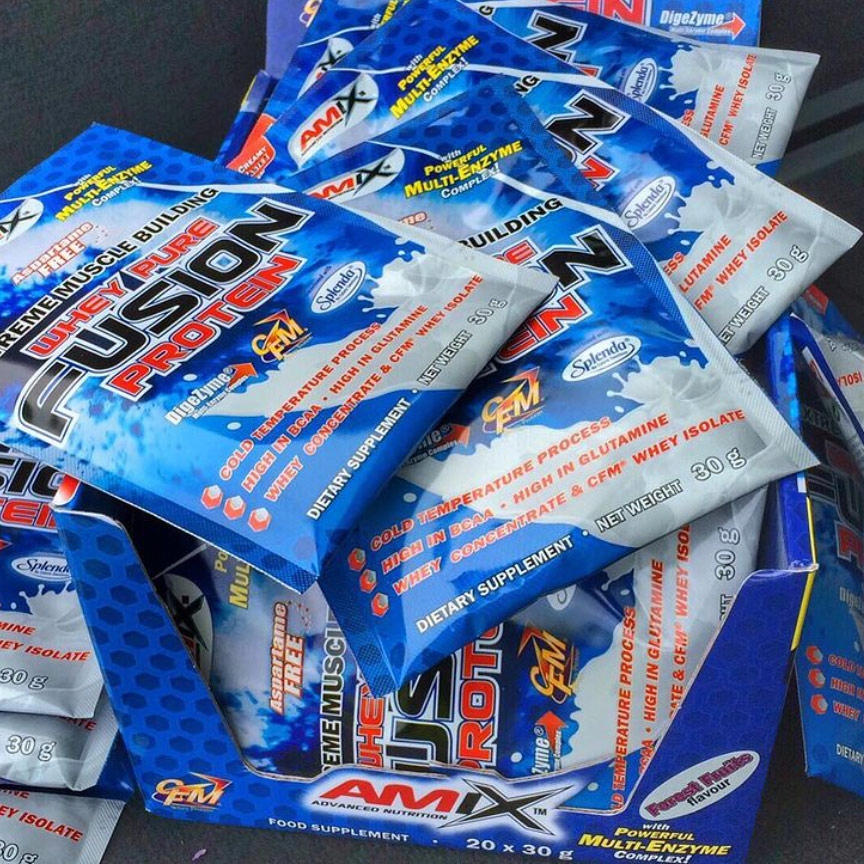 ODŻYWKA BIAŁKOWA W SASZETKACH CIASTECZKO Amix Fusion Protein WPC IZOLAT Kod producenta Odżywka białkowa ciasteczko AMix Fusion