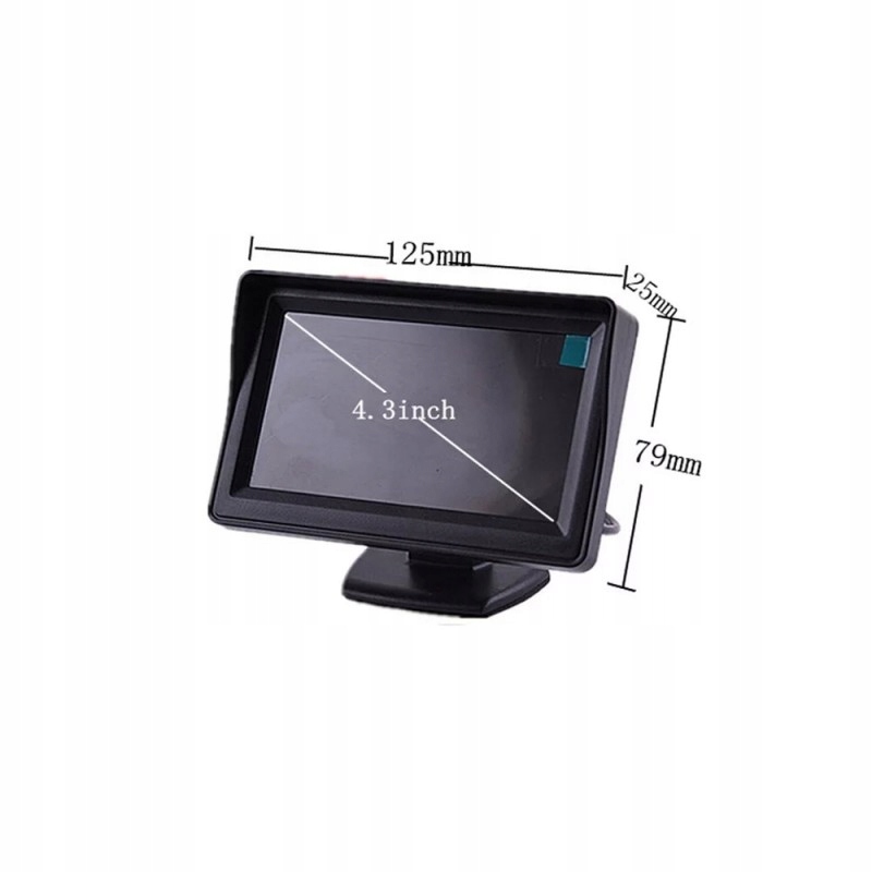 Wyswietlacz kamery cofania monitor LCD Signaling obstacles sound and visual