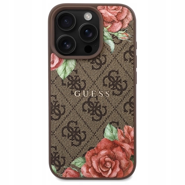 Pouzdro Guess pro iPhone 16 Pro, obal MagSafe Flowers, dámské pouzdro