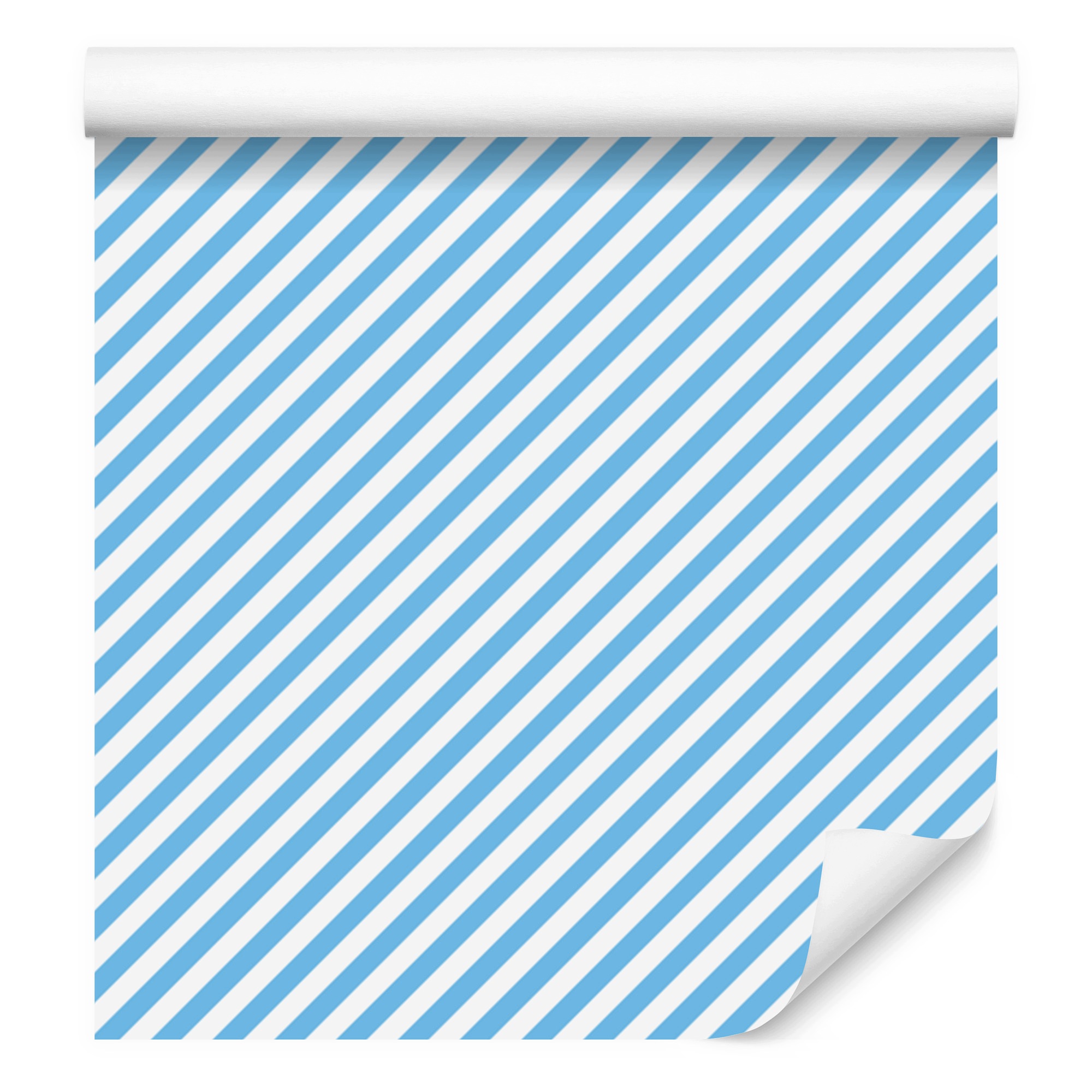 Tapeta Azurové pruhy, měkké formy pro obývací pokoj a ložnici 50 x 1000 cm