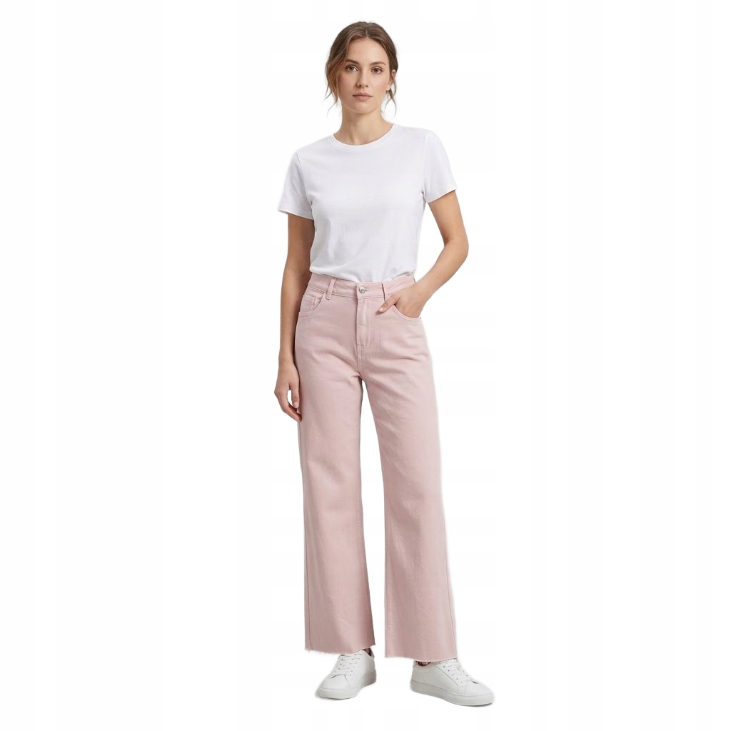 Guess Růžové Džínové Kalhoty Mom Jeans S Vysokým Pasem 26 Gga