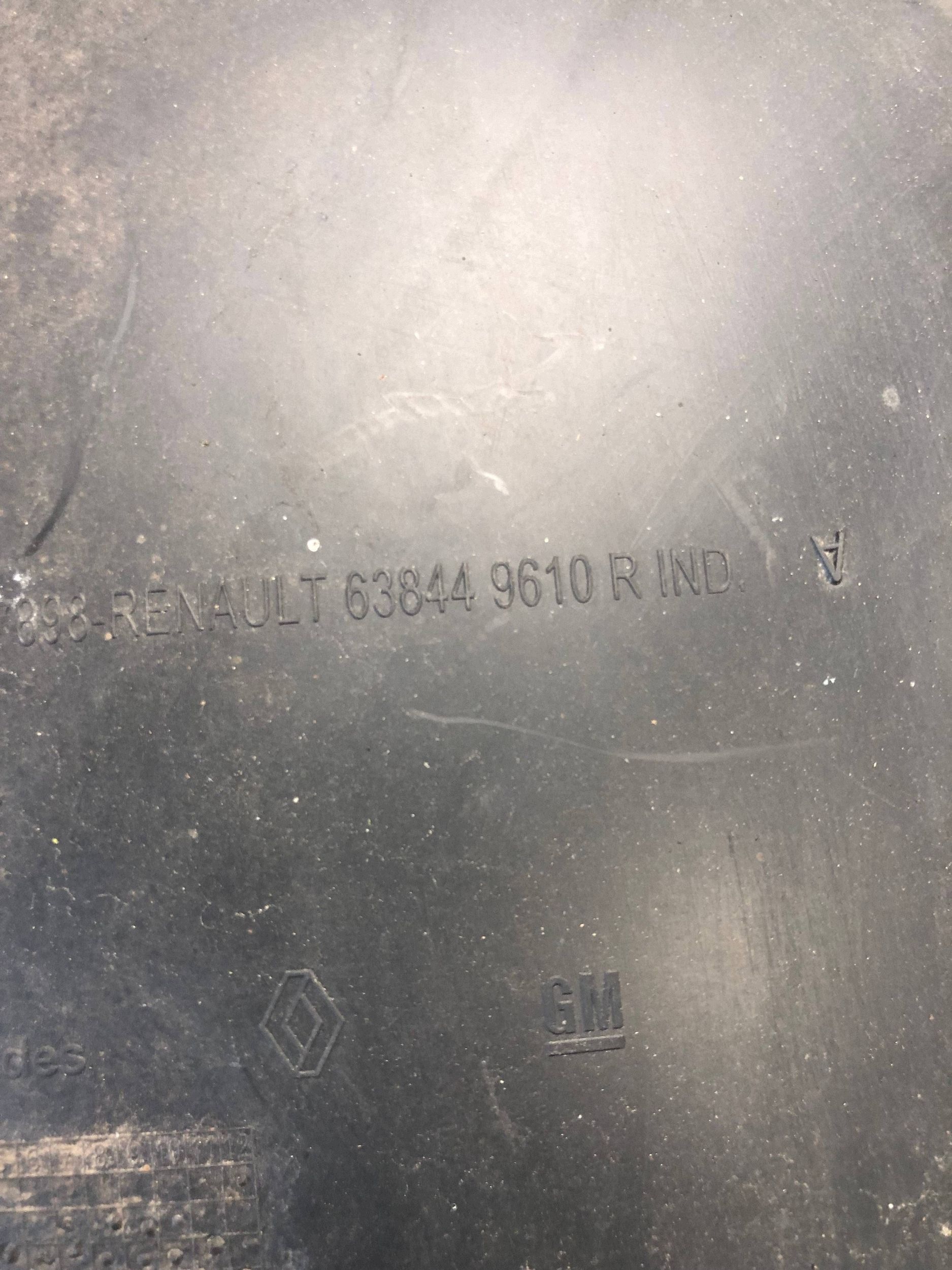 mudguard right front part front RENAULT TRAFIC III 638449610R