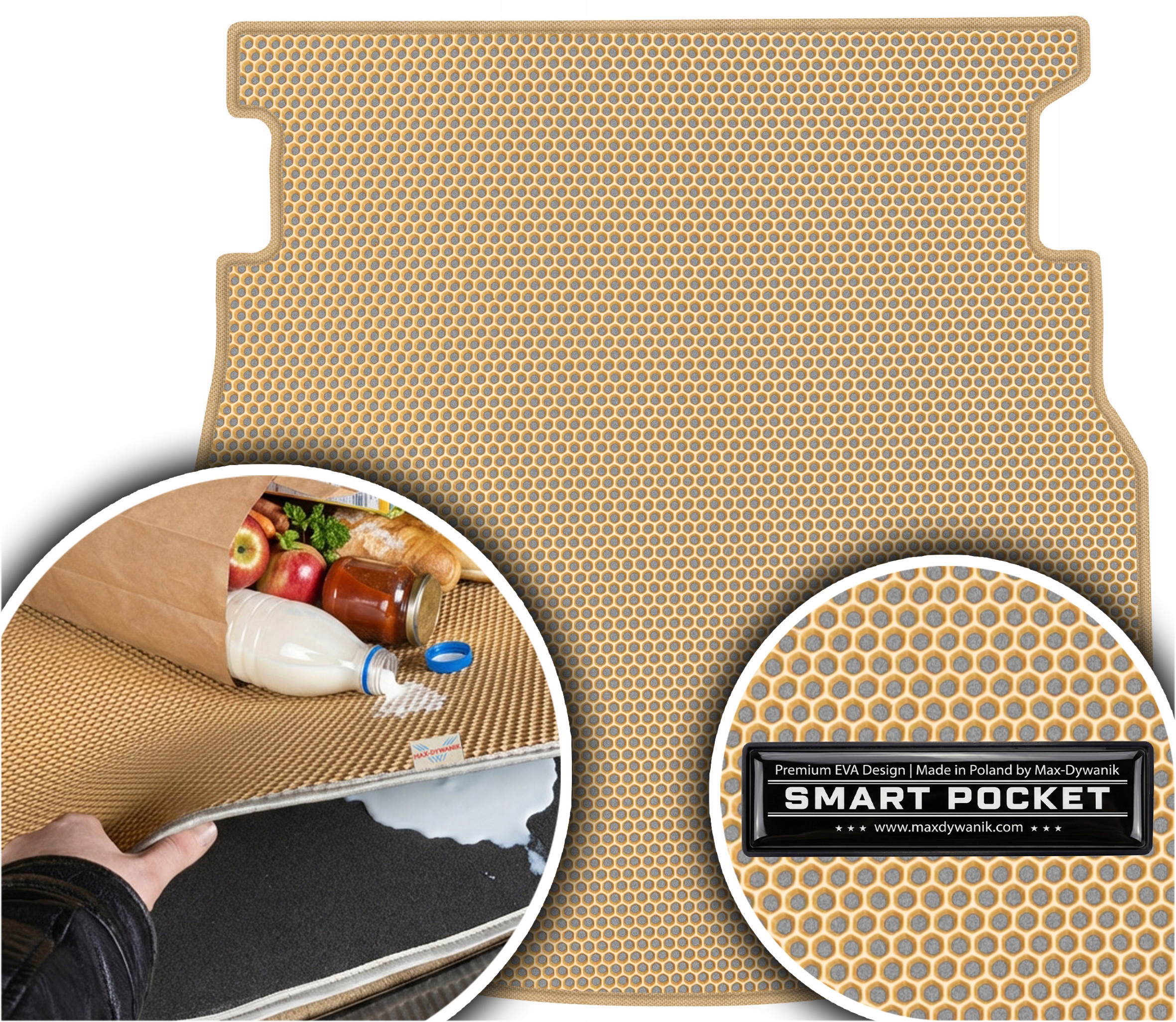 Toyota Corolla XI Sedan 2013-2018 Vložka do kufru Eva Smart Pocket Béžová