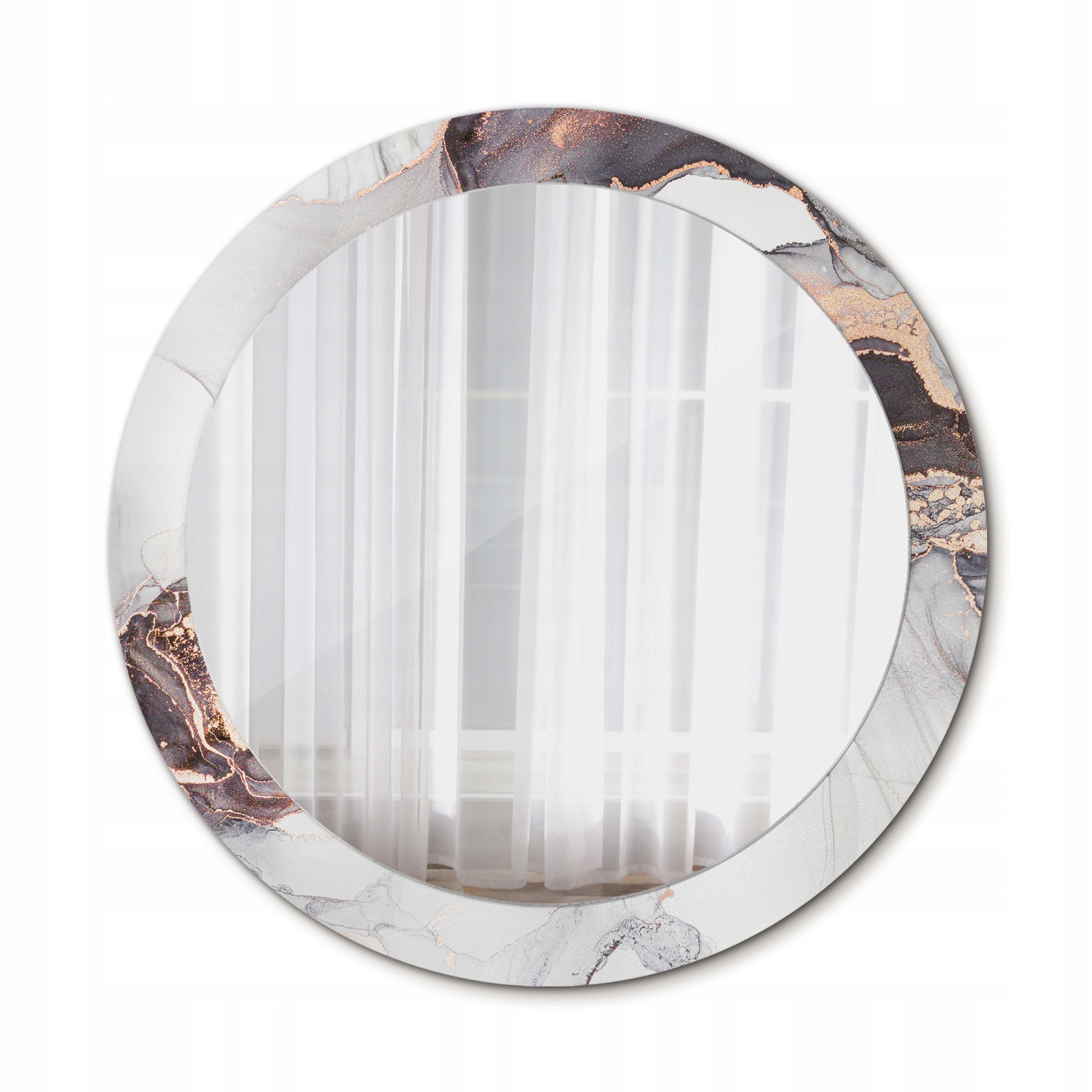 Zrcadlo do koupelny Glamour Abstraktní mramor 80 cm