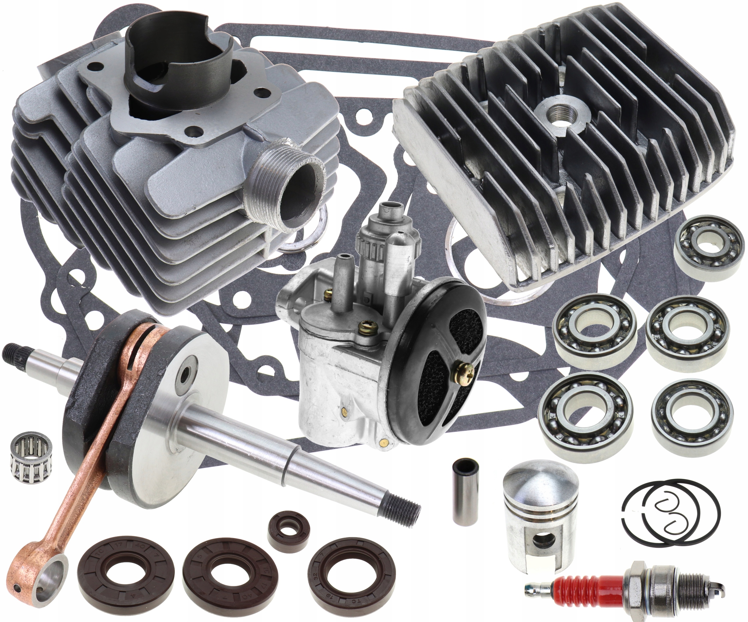 CYLINDER 60 cm3 GŁOWICA WAŁ GAŹNIK ROMET OGAR 205