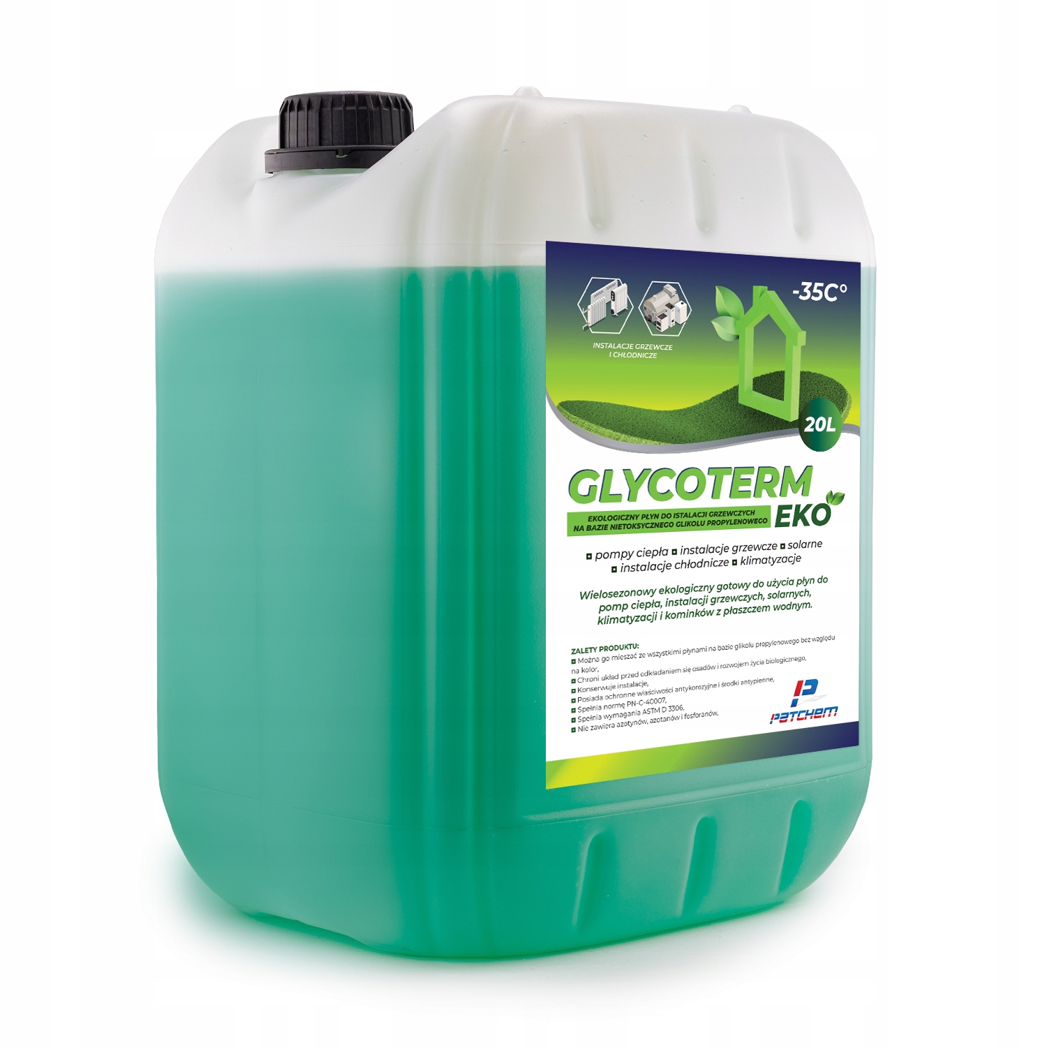 Płyn Solarny glikol propylenowy -35 C 20L Do Pomp Ciepła Ekologiczny