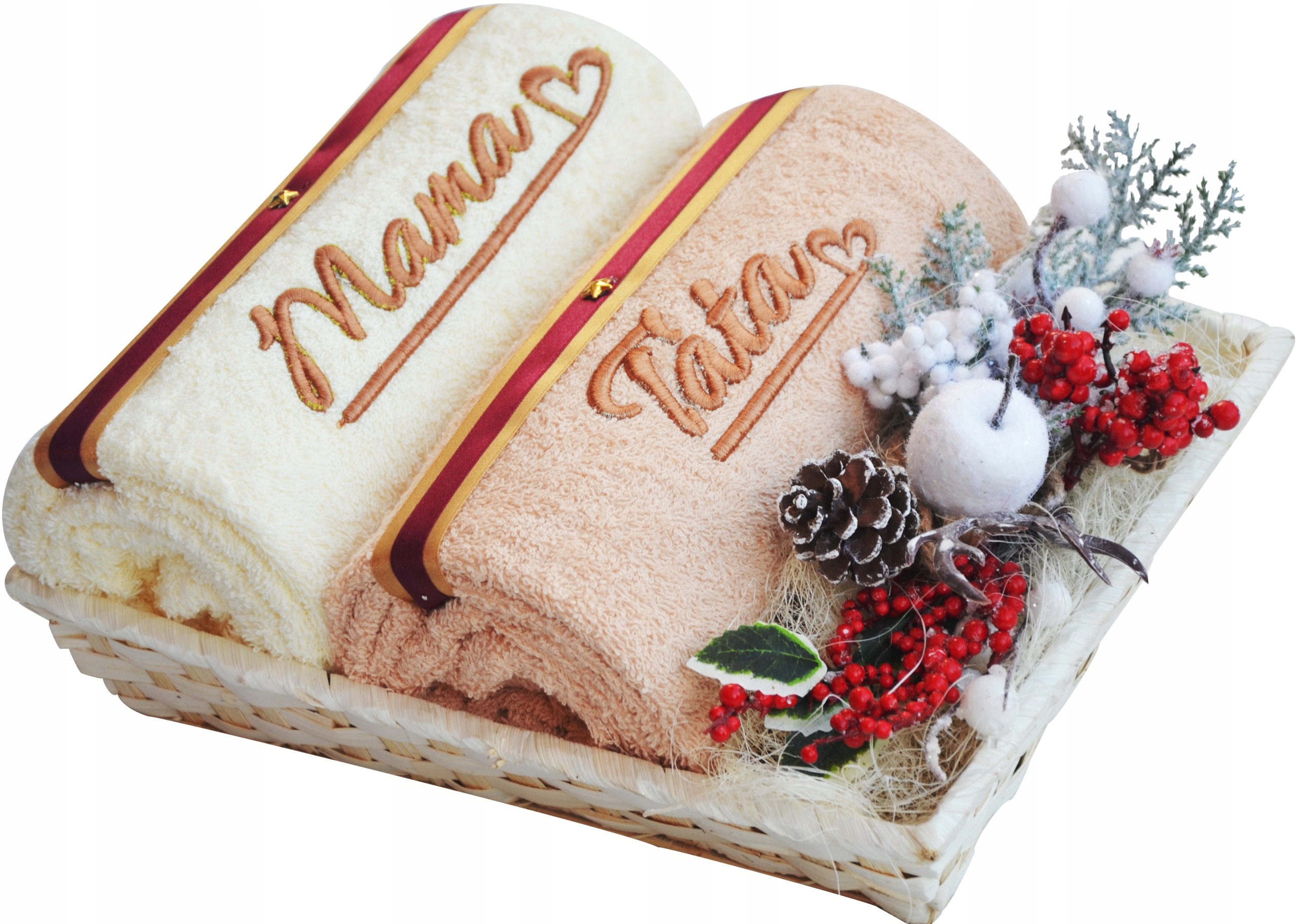 

Prezent na Boże Narodzenie Ręczniki Mama Tata