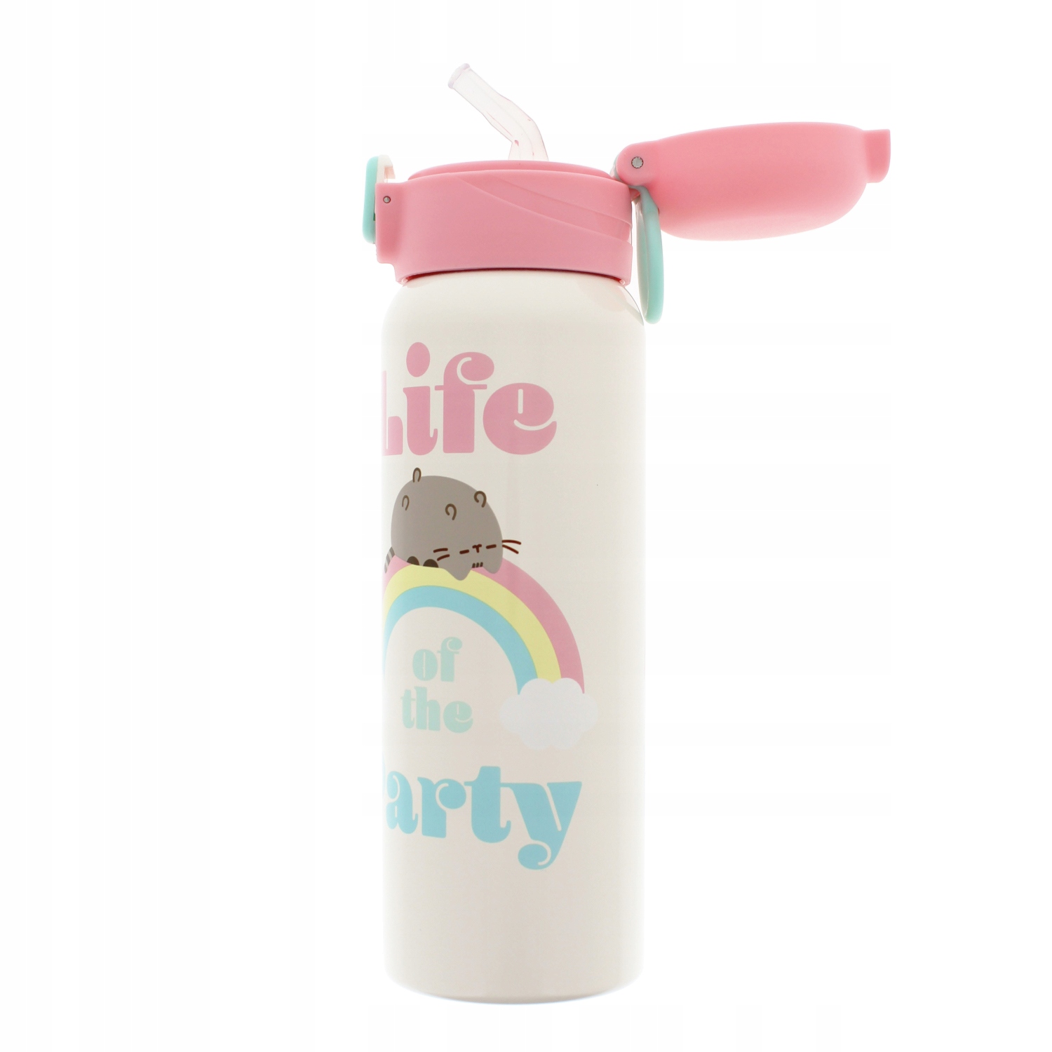 

Pusheen bidon metal ze słomką 500ml Water Bottle
