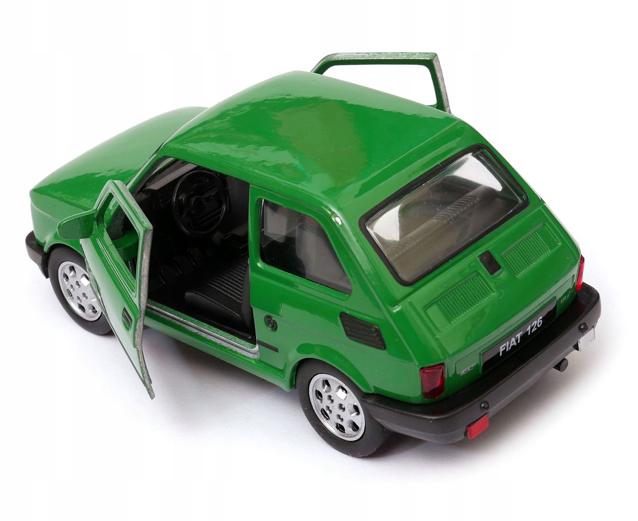 FIAT 126p MALUCH METAL MODEL WELLY 1:34 zielony Stan opakowania oryginalne