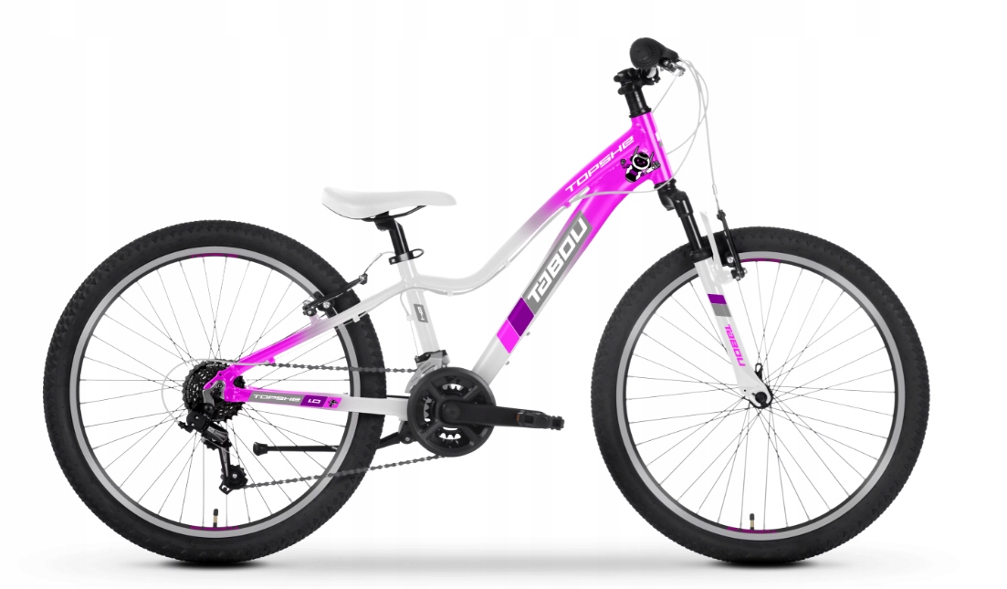 Rower Dziewczęcy Tabou Topshe 24 1.0 Jr Kolekcja 2025 Biało Różowy