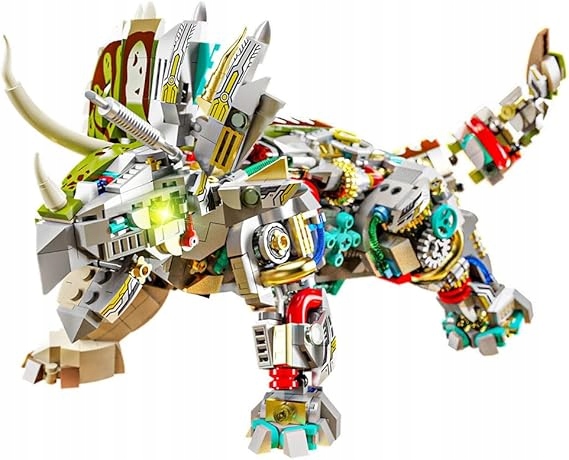 Zestaw Klocków Konstrukcyjnych Dinozaur Triceratops Do Budowania