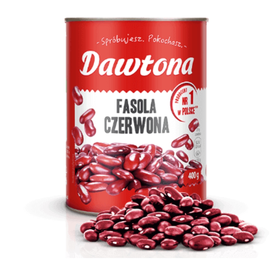 FASOLA CZERWONA KONSERWOWA Dawtona 400 g x 12 EAN (GTIN) 5901713001016