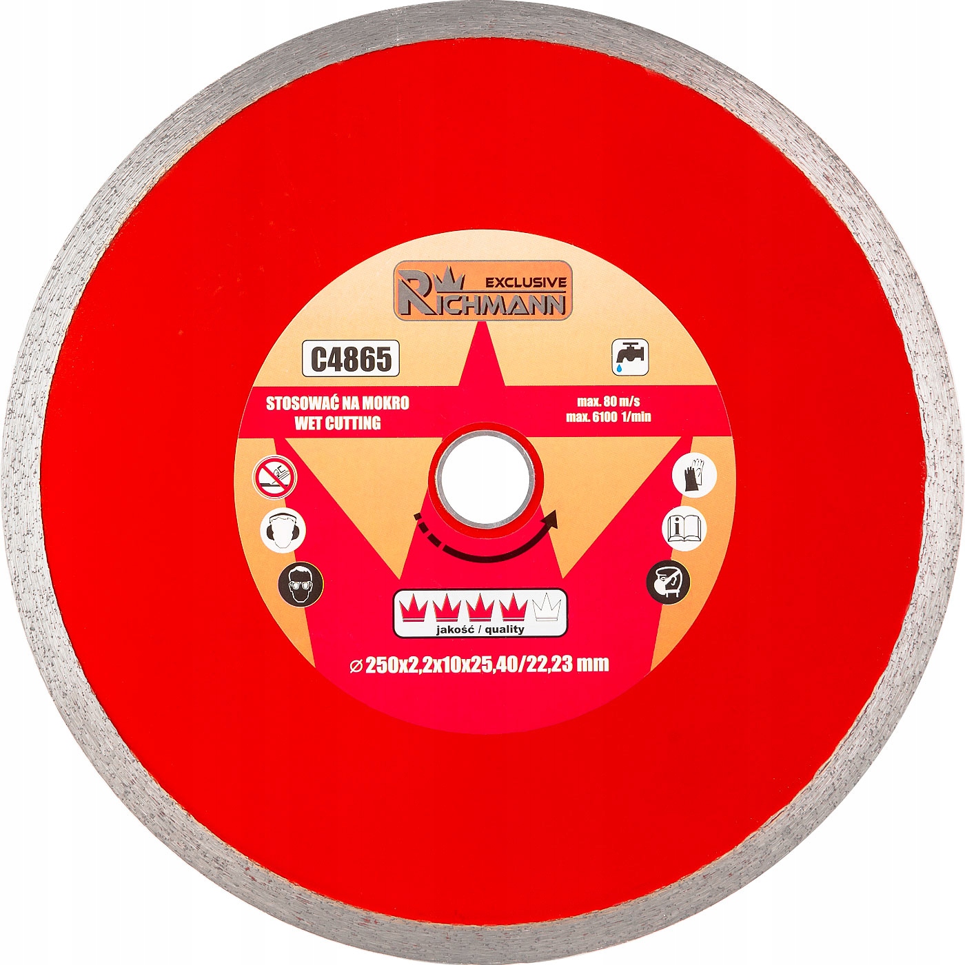

Tarcza diamentowa cienka pełna 250mm Corona C4865