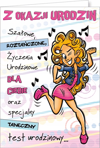 

Kartka urodzinowa dla kobiety wesoła zabawna Co12