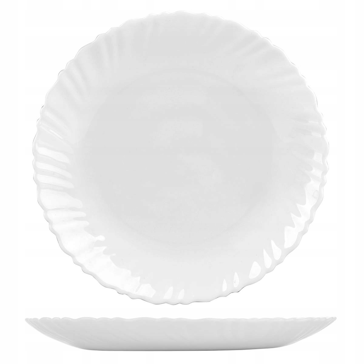 

Talerz Deserowy Biały Okrągły 19cm