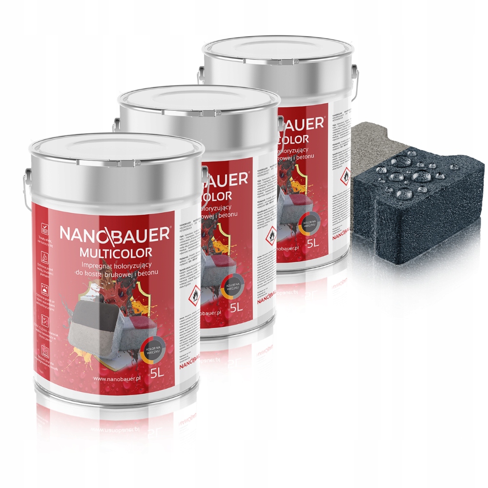 Impregnat Barwiący Grafit 7024 do kostki brukowej betonu 15L na 75m²