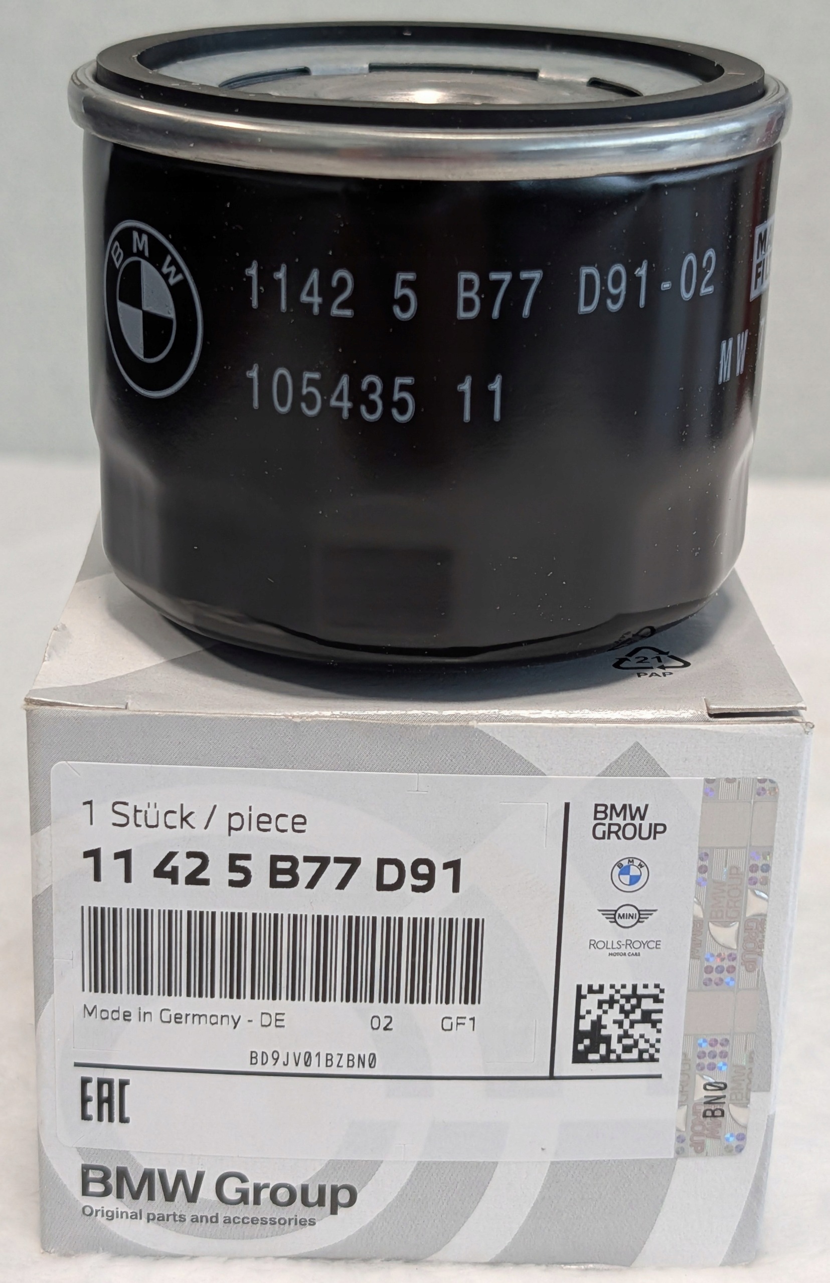Filtr Oleju Oe Bmw Motorrad 11425B77D91 Model F/r