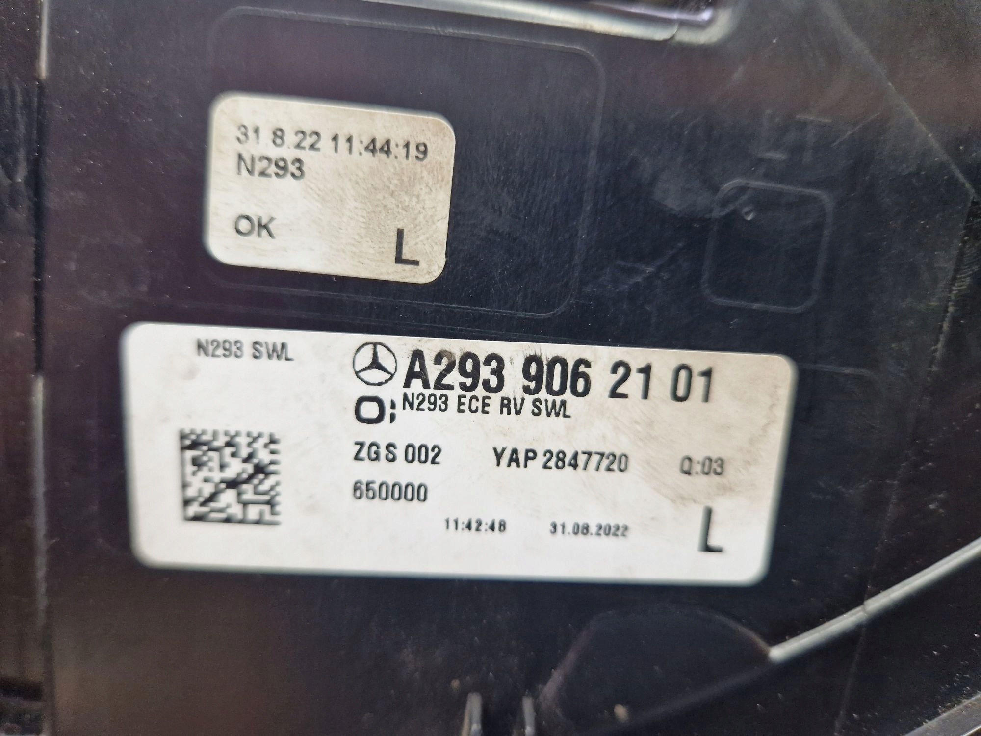 light rear left MERCEDES EQC N293 2019R->