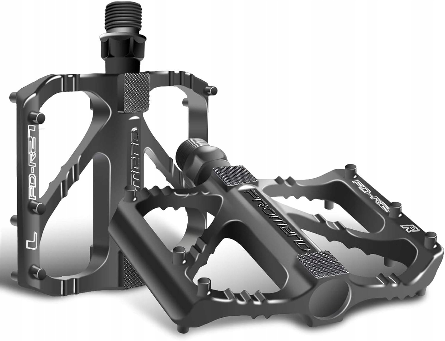 ALUMINIOWE PEDAŁY ROWEROWE PLATFORMOWE DO ROWERU MTB TREKKING CZARNE LEKKIE